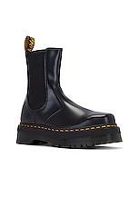Dr. Martens 2976 Hi Quad Squared Polished Smooth in Black, view 2, click to view large image.