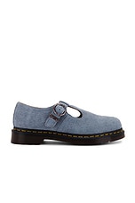 Dr. Martens T Bar Boot in Washed Denim, view 1, click to view large image.