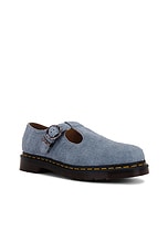 Dr. Martens T Bar Boot in Washed Denim, view 2, click to view large image.