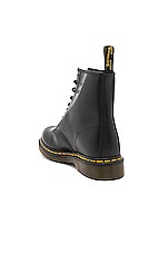 Dr. Martens 1460 8 Eye Leather Boots in Black, view 3, click to view large image.