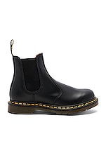 Dr. Martens 2976 Yellow Stitch Boot in Black, view 1, click to view large image.
