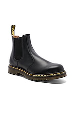 Dr. Martens 2976 Yellow Stitch Boot in Black, view 2, click to view large image.