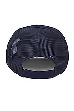 Dolce & Gabbana Trucker Hat in Blu Scurissimo, view 2, click to view large image.