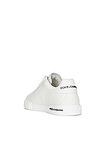 Dolce & Gabbana Portofino Sneaker in Bianco, view 3, click to view large image.