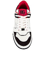 Dolce & Gabbana Crosta Mino Sneaker in Nero & Bianco, view 4, click to view large image.