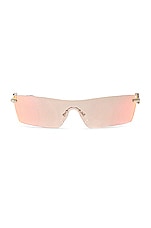 Dolce & Gabbana Rectangular Sunglasses in Silver, view 1, click to view large image.