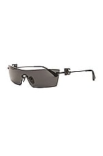 Dolce & Gabbana Rectangle Sunglasses in Black, view 2, click to view large image.