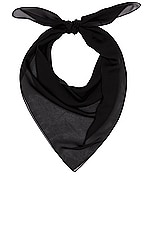 Dolce & Gabbana Silk Scarf in Nero, view 1, click to view large image.
