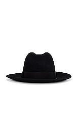 Dolce & Gabbana Fedora Hat in Nero, view 2, click to view large image.