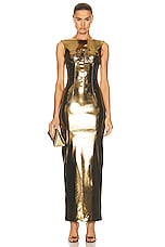 Dolce & Gabbana Sleeveless Corset Dress in Oro, view 1, click to view large image.