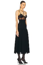 Dolce & Gabbana Long Sheer Dress in Nero, view 2, click to view large image.