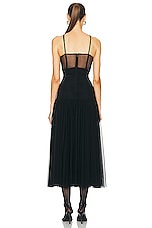 Dolce & Gabbana Long Sheer Dress in Nero, view 3, click to view large image.