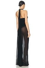 Dolce & Gabbana Halterneck Maxi Dress in Black, view 3, click to view large image.