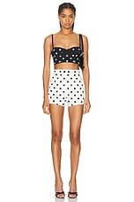Dolce & Gabbana High Waisted Short in Bianco, view 4, click to view large image.