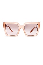 Dolce & Gabbana Square Sunglasses in Opal Rose, view 1, click to view large image.