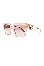 Dolce & Gabbana Square Sunglasses in Opal Rose, view 2, click to view large image.