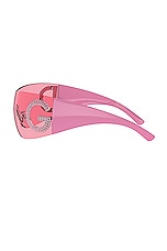 Dolce & Gabbana Shield Sunglasses in Pink, view 3, click to view large image.
