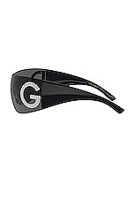 Dolce & Gabbana Shield Sunglasses in Black, view 3, click to view large image.