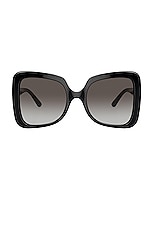 Dolce & Gabbana Square Sunglasses in Black & Grey Gradient, view 1, click to view large image.