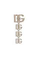 Dolce & Gabbana Logo Earrings in Silver, view 1, click to view large image.