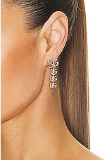 Dolce & Gabbana Logo Earrings in Silver, view 2, click to view large image.