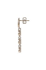 Dolce & Gabbana Logo Earrings in Silver, view 3, click to view large image.