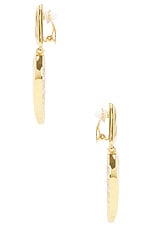 Dolce & Gabbana Logo Earrings in Gold, view 3, click to view large image.