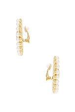 Dolce & Gabbana Logo Earrings in Gold, view 3, click to view large image.