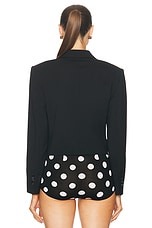 Dolce & Gabbana Cropped Blazer in Nero, view 3, click to view large image.
