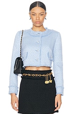 Dolce & Gabbana Cropped Jacket in Very Light Lilac, view 1, click to view large image.