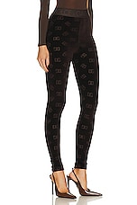 Dolce & Gabbana High Waisted Pant in Dark Brown, view 2, click to view large image.