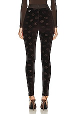 Dolce & Gabbana High Waisted Pant in Dark Brown, view 3, click to view large image.
