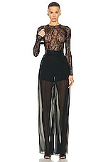 Dolce & Gabbana High Waist Flare Pant in Nero, view 4, click to view large image.