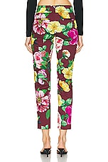 Dolce & Gabbana Floral Pant in Camelia, view 3, click to view large image.