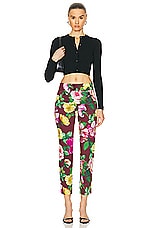 Dolce & Gabbana Floral Pant in Camelia, view 4, click to view large image.