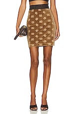 Dolce & Gabbana Logo Skirt in Medium Beige, view 1, click to view large image.