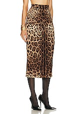 Dolce & Gabbana Pencil Skirt in Leopard, view 2, click to view large image.