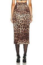 Dolce & Gabbana Pencil Skirt in Leopard, view 3, click to view large image.