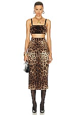Dolce & Gabbana Pencil Skirt in Leopard, view 4, click to view large image.