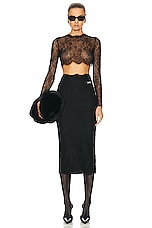Dolce & Gabbana Pencil Skirt in Nero, view 5, click to view large image.