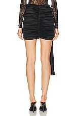 Dolce & Gabbana Draped Mini Skirt in Nero, view 5, click to view large image.