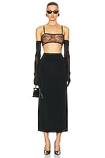 Dolce & Gabbana Cady Pencil Skirt in Nero, view 5, click to view large image.