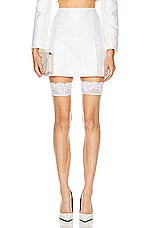 Dolce & Gabbana Tennis Skirt in Bianco, view 1, click to view large image.