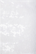 Dolce & Gabbana Metallic Glitter Skirt in Bianco Brillante, view 5, click to view large image.