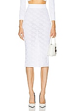 Dolce & Gabbana Sheer Skirt in Bianco, view 1, click to view large image.