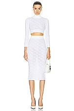 Dolce & Gabbana Sheer Skirt in Bianco, view 4, click to view large image.