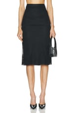 Dolce & Gabbana Lace Pencil Skirt in Nero, view 1, click to view large image.