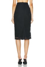 Dolce & Gabbana Lace Pencil Skirt in Nero, view 3, click to view large image.