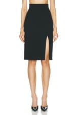 Dolce & Gabbana Deep Split Skirt in Nero, view 1, click to view large image.