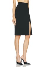 Dolce & Gabbana Deep Split Skirt in Nero, view 2, click to view large image.